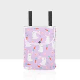 Scooter Storage Bag Handle Bag Front Waterproof Mobile Phone Bag Bicycle Storage Storage Bag (Option: Purple bunny with cover)