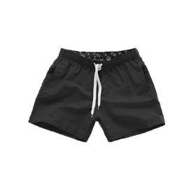 Beach Pants Men's Shorts Summer Surf Pants (Option: Black-3XL)