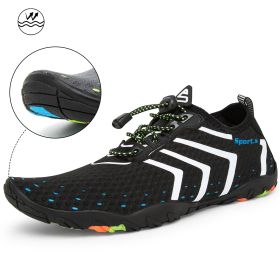 Light And Portable Beach Wading Shoes (Option: Black and white-42)