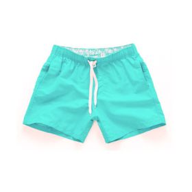 Beach Pants Men's Shorts Summer Surf Pants (Option: Cyan-XL)