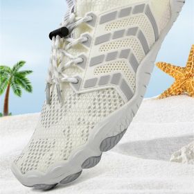 Men's And Women's Non-slip Five-finger Mountaineering Fitness Shoes (Option: D025 White-38)