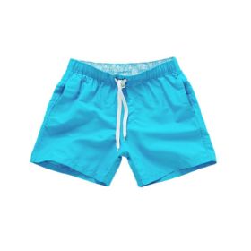 Beach Pants Men's Shorts Summer Surf Pants (Option: Sky Blue-M)