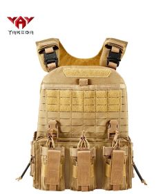 MOLLE System Quick Dismantling Tactical Vest Outdoor Military Fan Training Suit (Color: Khaki)