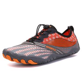 New Cross-border Five-finger Shoes Diving Fishing Couple Outdoor Wading River Upstream Shoes (Option: Orange-36)