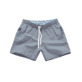 Beach Pants Men's Shorts Summer Surf Pants (Option: Grey-M)