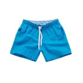 Beach Pants Men's Shorts Summer Surf Pants (Option: Blue-3XL)